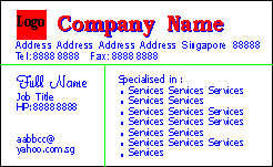 Name Card Layout 21