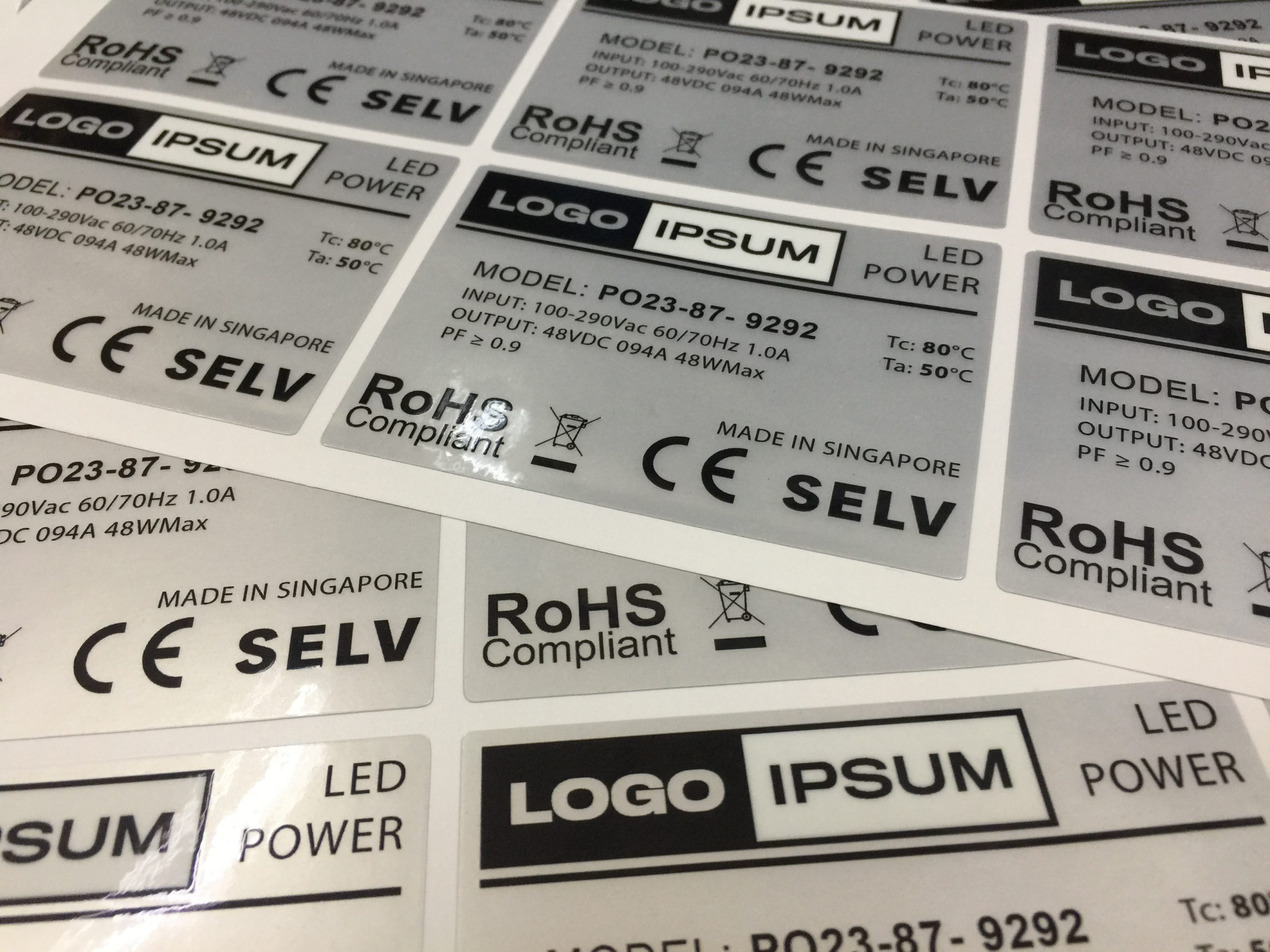 Round Business Logo Stickers, Personalised Semi Clear Transparent Labels in  Foil