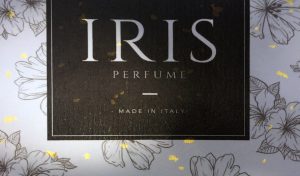 Gold Speckle White Paper Sticker Material, Iris Perfume