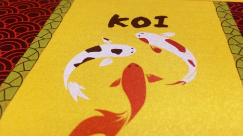 Sand Gold Paper Sticker, Koi, Uncut Sticker Sheets