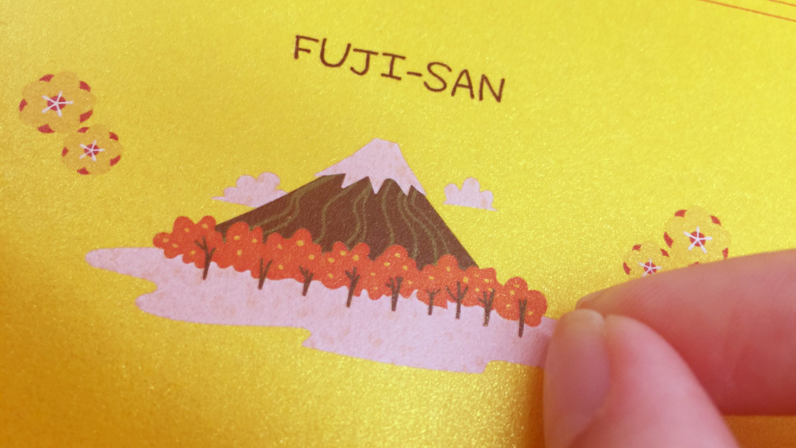Sand Gold Paper Sticker, Fuji-San, Uncut Sticker Sheets