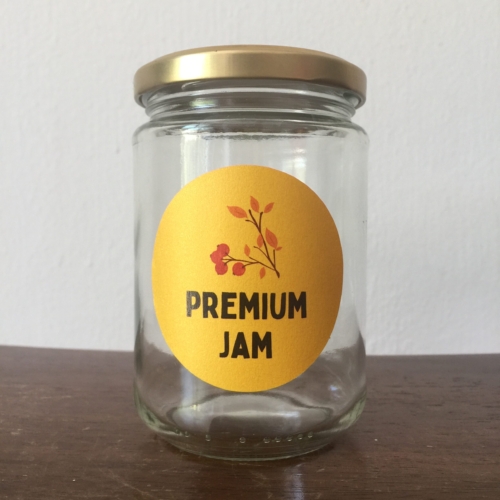 Round Shape Stickers, Sand Gold Paper Sticker Material, on glass bottle