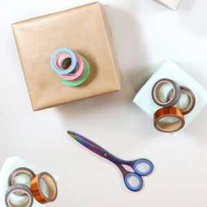 Example of Washi Paper Sticker Material, for gift wrapping, CRN (Note: we do not print sticker rolls, only sticker sheets)