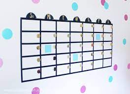 Design a calendar on your wall with washi stickers!