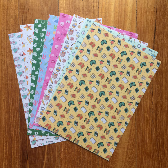 Washi Paper Sticker Material, Kiss-cut on sheet