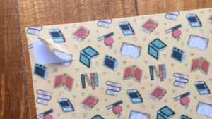 Washi Paper Sticker Material, printed with book patterns, Kiss-cut on sheet