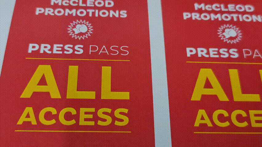 All Access Pass under UV Light, Invisible Red Security Printing,