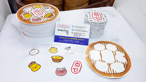 Custom Sticker Sets, Synthetic Sticker Material, Dim Sum Club. Printed in Singapore