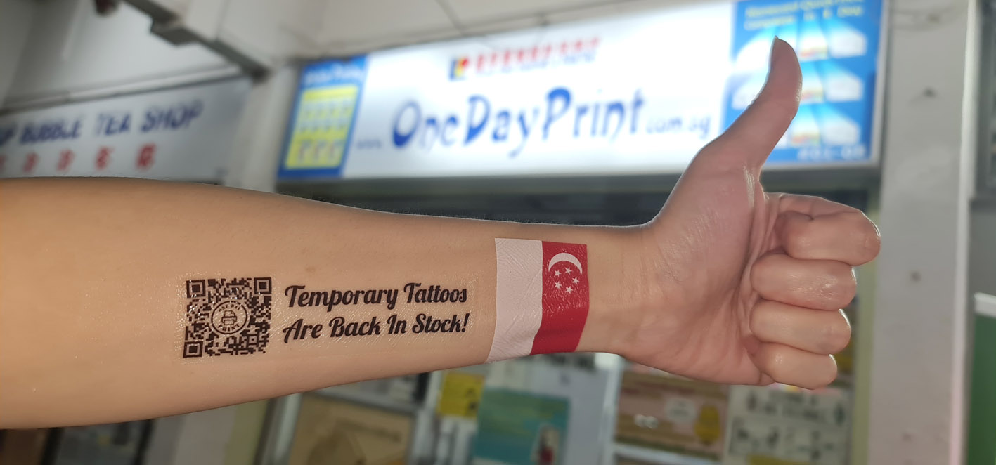 Rectangle Shape Stickers, Temporary Tattoo Material, White Ink Printing, DIY-Cut.