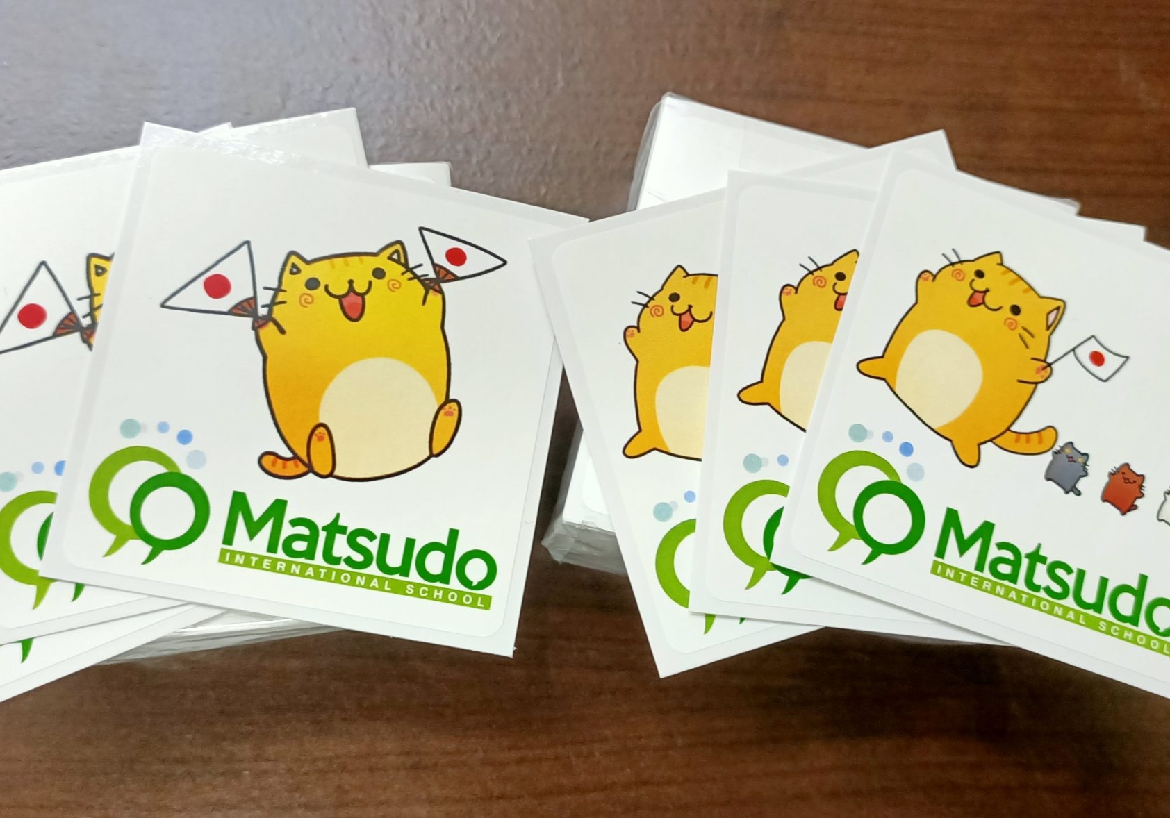 Mirrorkote stickers, Square (Rounded corners) with Individual cutting for Matsudo International School