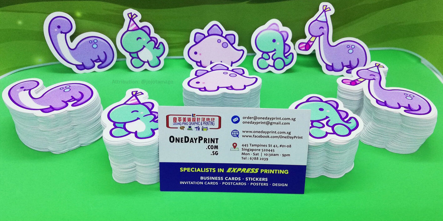 Dinosaur Shape Stickers, Synthetic Sticker Material, Die-cut