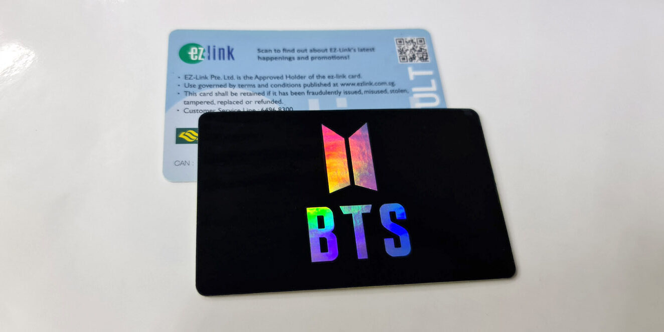 Holographic PVC Sticker for EZ-Link cards.