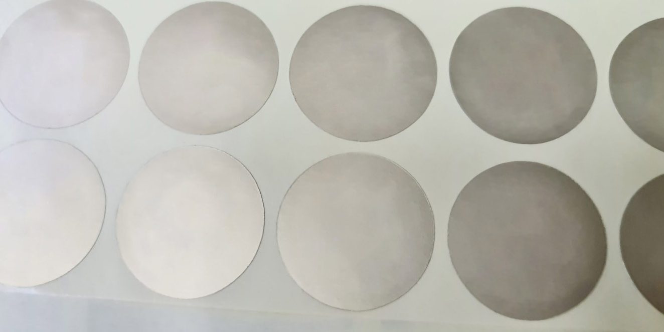 Round Stickers, Gold Paper Sticker Material, without any printing, Kiss-cut on sheet