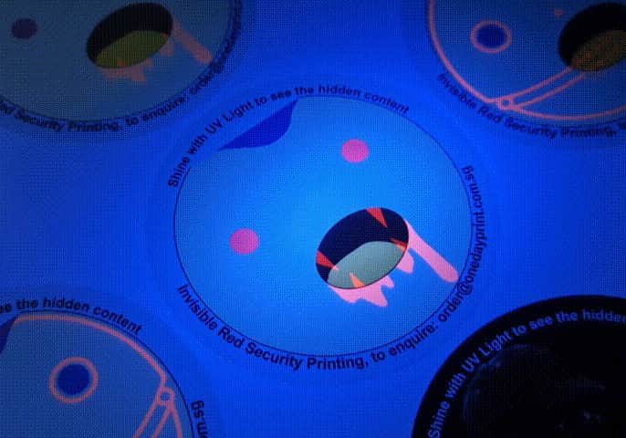 Invisible Red Security Printing, Vampire Reveal!