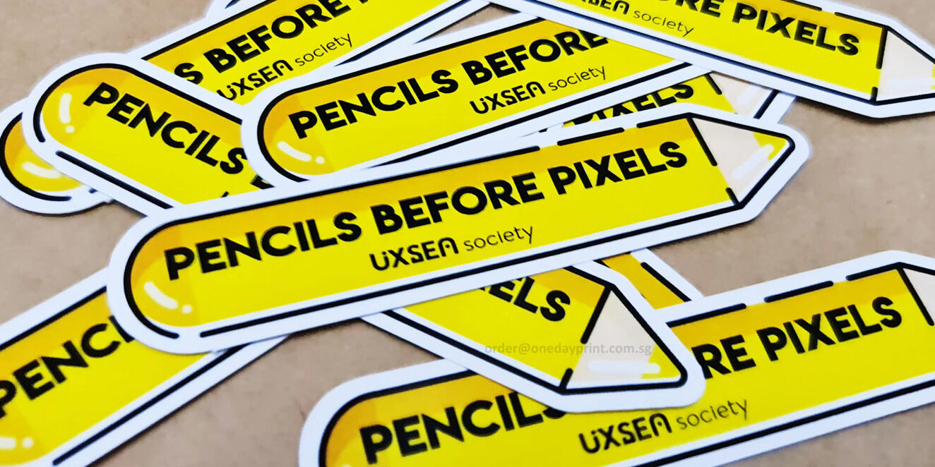 Pencil Shape Stickers, Synthetic Sticker Material, Die-cut
